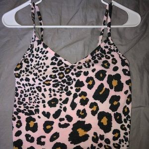 Forever 21 Pink Leopard Print Tank Top